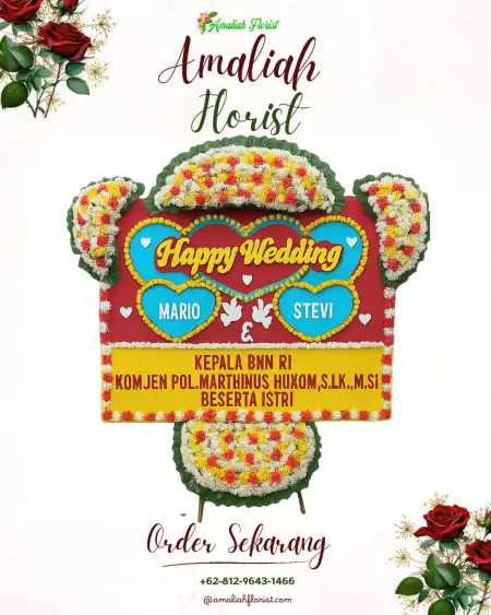 Papan Bunga Pernikahan Kutaliman